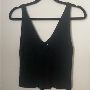 Black Crochet Tank Top